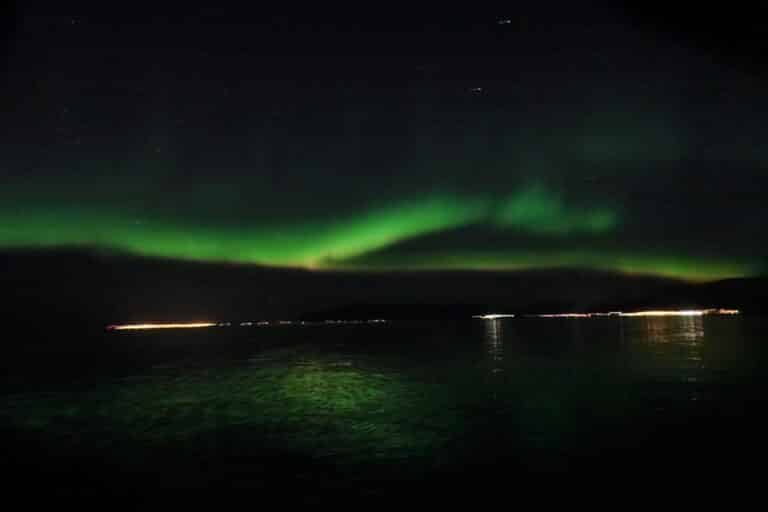 northern lights viewed in iceland