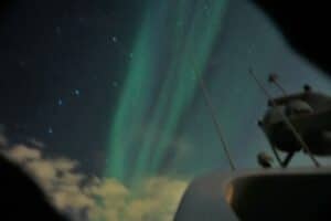 Northern lights viewed from a luxury aurora watching cruise from Reykjavik in Iceland 15