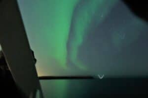 Northern lights viewed from a luxury aurora watching cruise from Reykjavik in Iceland 5