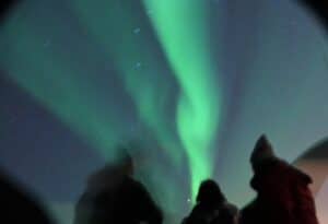 Northern lights viewed from a luxury aurora watching cruise from Reykjavik in Iceland 3