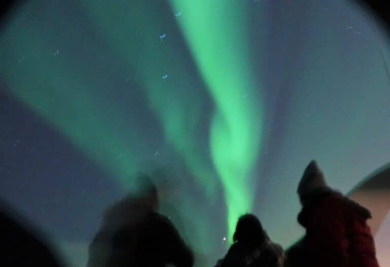 Northern lights viewed from a luxury aurora watching cruise from Reykjavik in Iceland 3